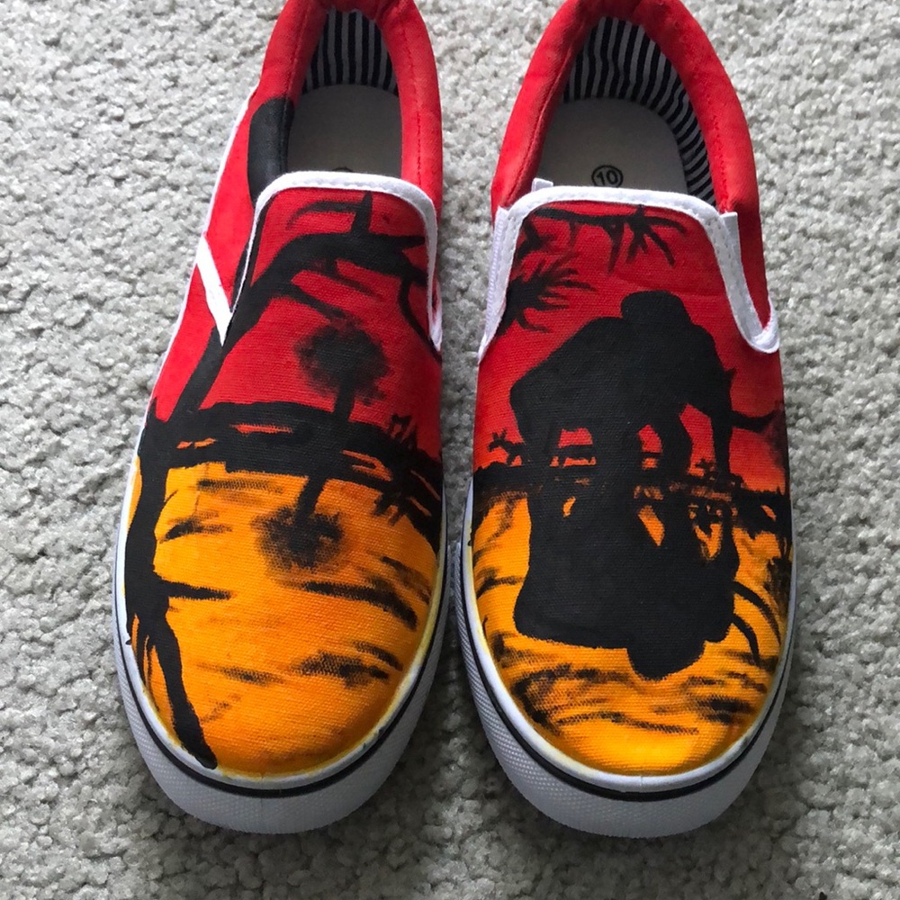 Hand painted canvas shoes